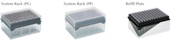 System Rack (pc), (pp) and Refill Plate